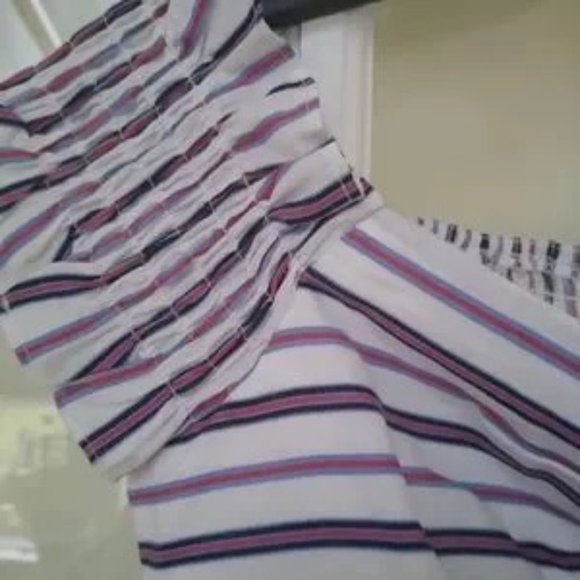 Lucy Paris Gemma Off Shoulder Striped Ruffled Tiered Dress - Picture 4 of 6